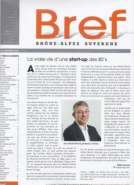 Le magazine Bref s’attarde sur l’actualité du groupe BURDET.